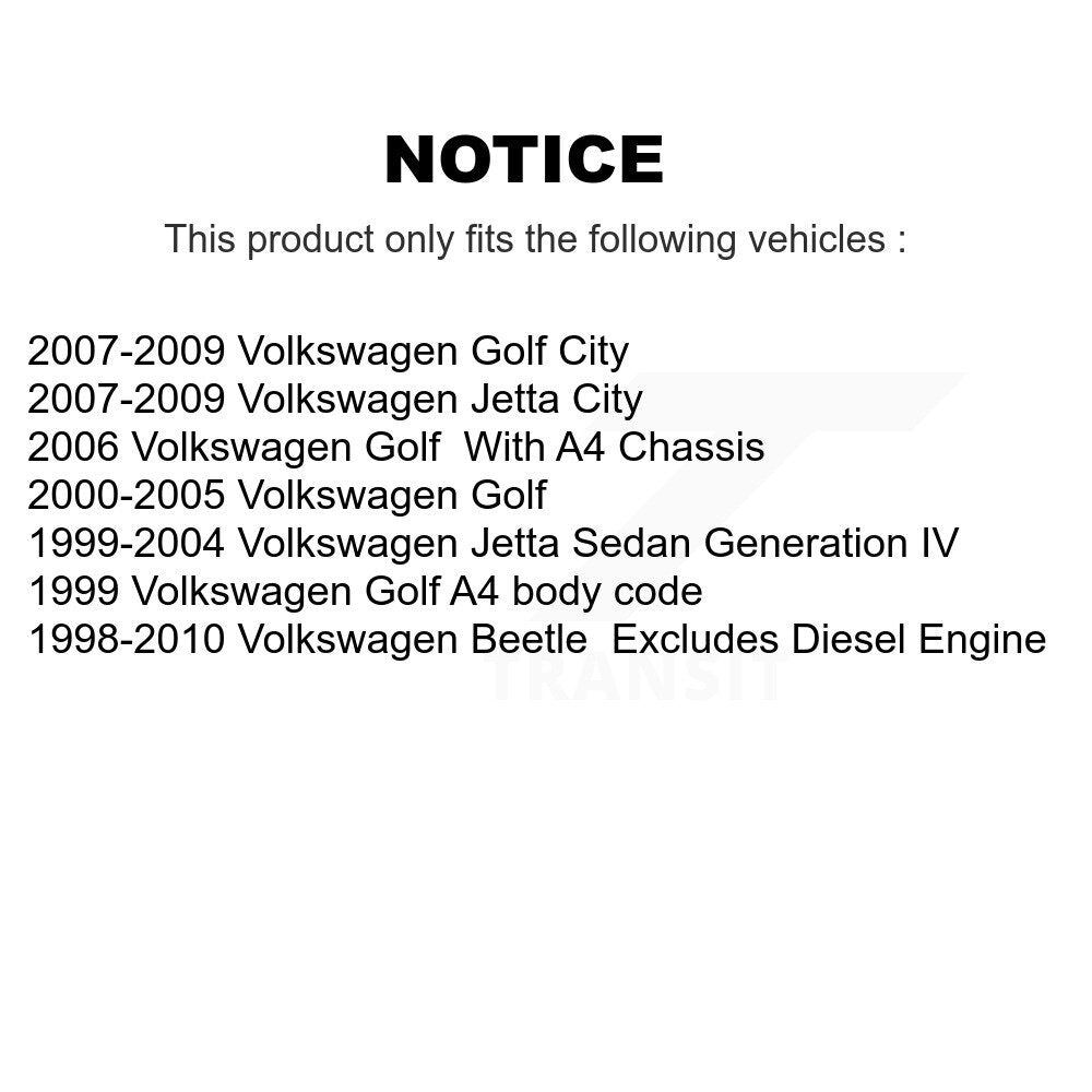 [Avant et Arrière] Ensemble de jambe de suspension avec ressort hélicoïdal pour Volkswagen Jetta Golf Beetle City K78M-100023