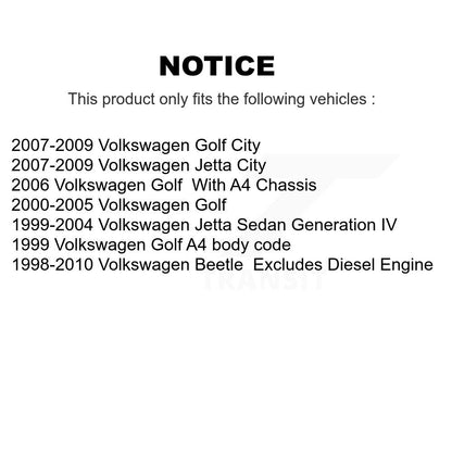 [Avant et Arrière] Ensemble de jambe de suspension avec ressort hélicoïdal pour Volkswagen Jetta Golf Beetle City K78M-100023
