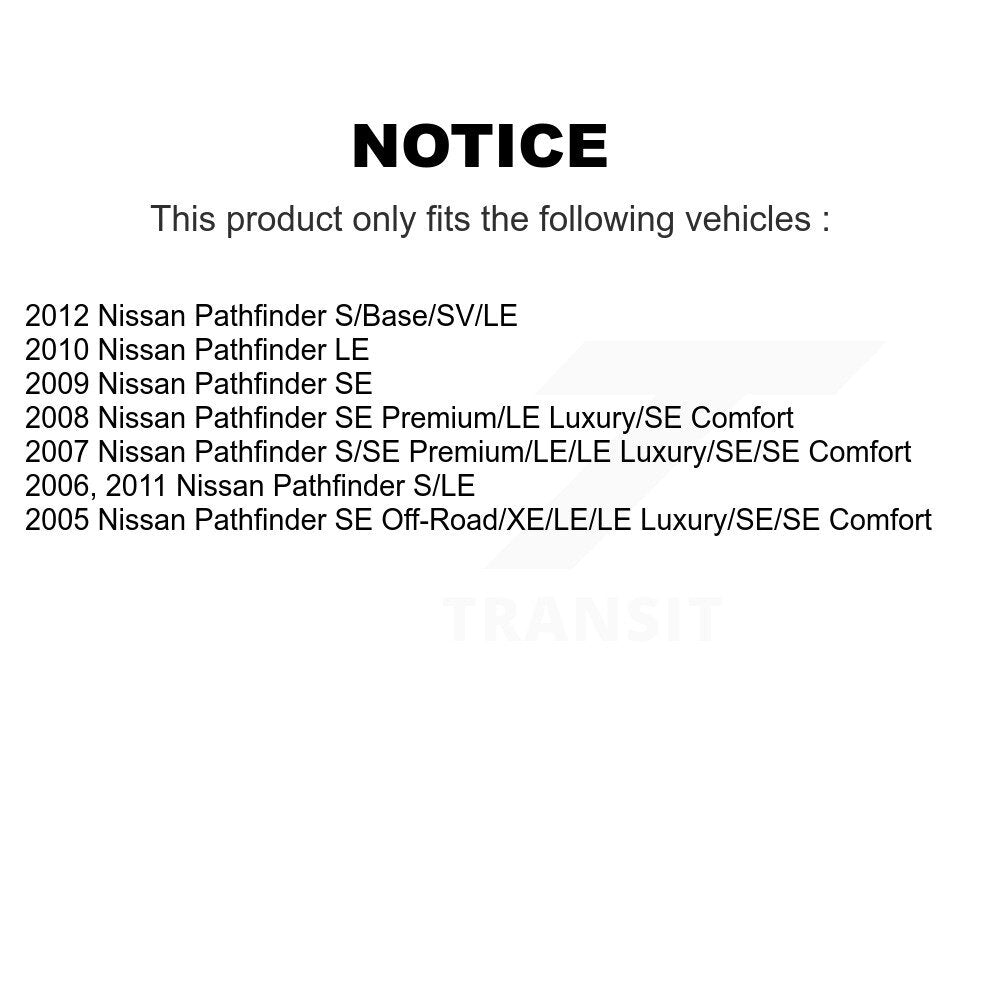 [Avant et Arrière] Ensemble de jambe de suspension avec ressort hélicoïdal pour Nissan Pathfinder K78M-100026
