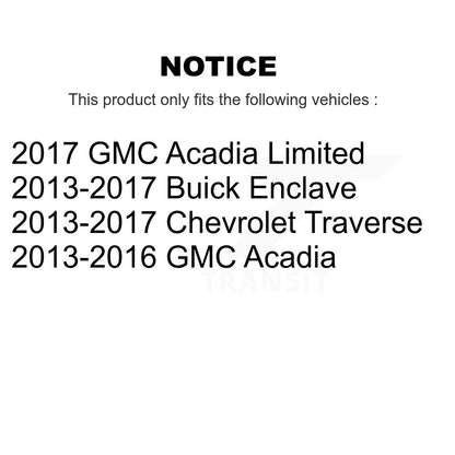 [Avant et Arrière] Ensemble de jambe de suspension avec ressort hélicoïdal pour Chevrolet Traverse Buick Enclave GMC Acadia Limited K78M-100031