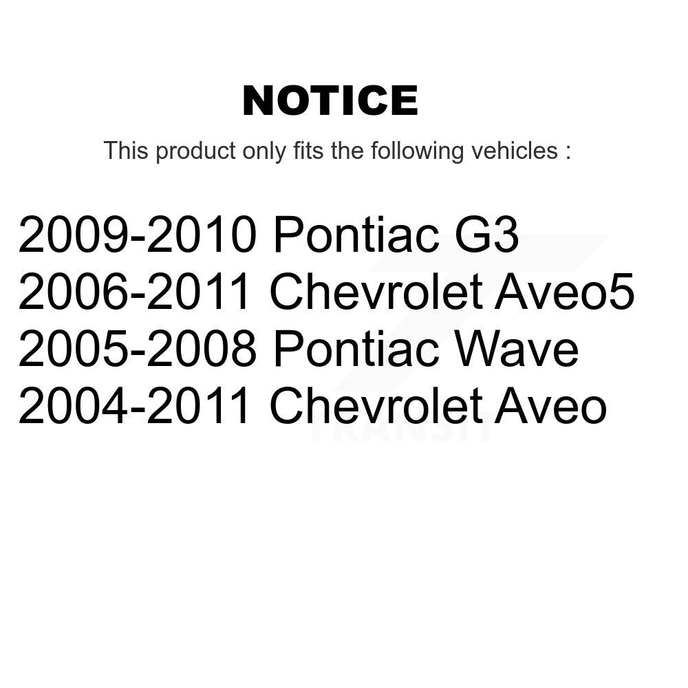 [Avant et Arrière] Ensemble de jambe de suspension avec ressort hélicoïdal pour Chevrolet Aveo Pontiac Aveo5 Wave G3 K78M-100104