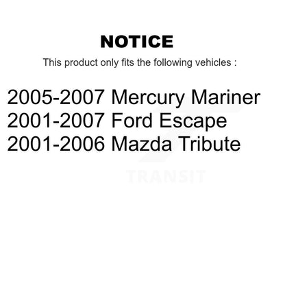 [Avant et Arrière] Ensemble de jambe de suspension avec ressort hélicoïdal pour Ford Escape Mazda Tribute Mercury Mariner K78M-100116