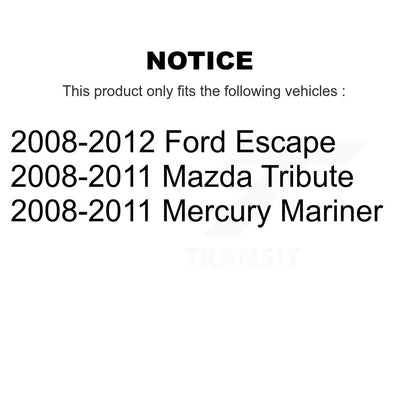 [Avant et Arrière] Ensemble de jambe de suspension avec ressort hélicoïdal pour Ford Escape Mazda Tribute Mercury Mariner K78M-100117