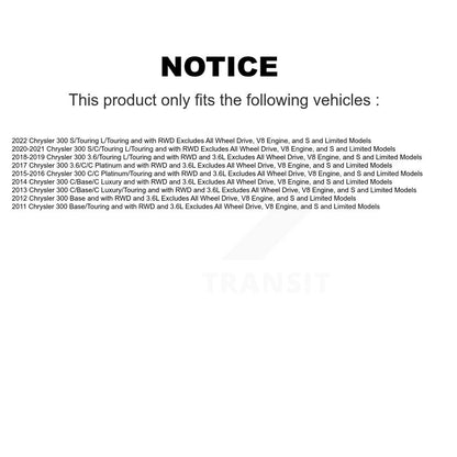 [Avant et Arrière] Ensemble de jambe de suspension avec ressort hélicoïdal pour Chrysler 300 K78M-100295