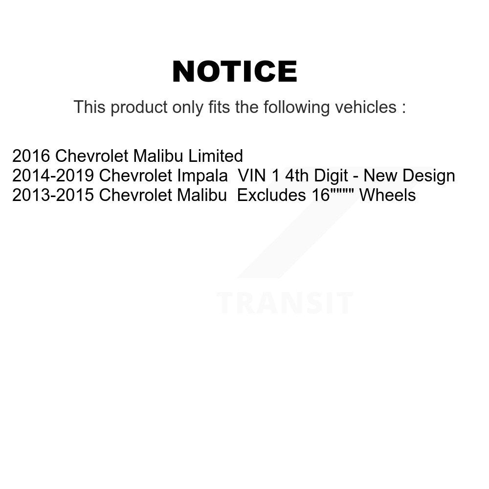 [Avant et Arrière] Ensemble de jambe de suspension avec ressort hélicoïdal pour Chevrolet Malibu Impala Limited K78M-100298