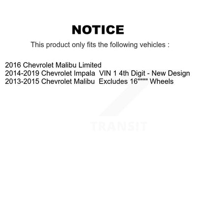 [Avant et Arrière] Ensemble de jambe de suspension avec ressort hélicoïdal pour Chevrolet Malibu Impala Limited K78M-100298