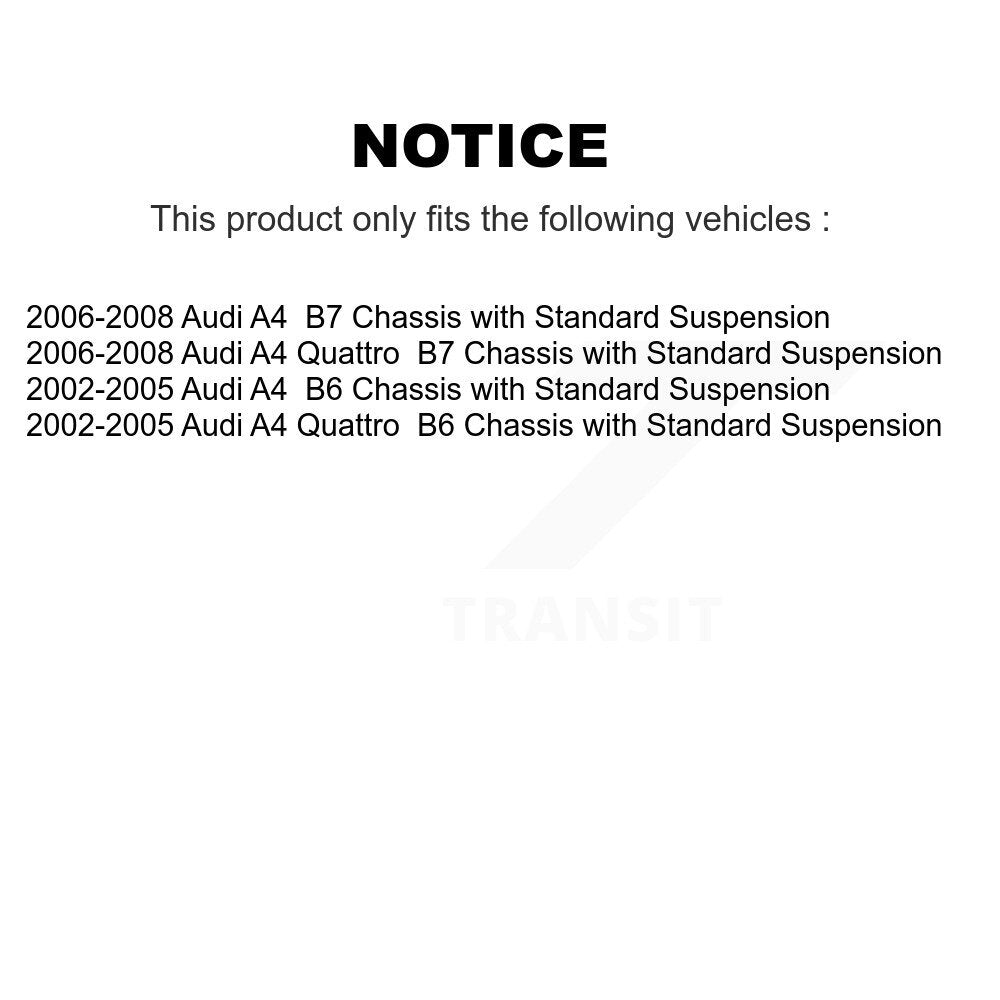 [Avant et Arrière] Ensemble de jambe de suspension avec ressort hélicoïdal pour Audi A4 Quattro K78M-100315
