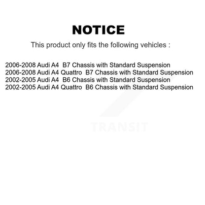 [Avant et Arrière] Ensemble de jambe de suspension avec ressort hélicoïdal pour Audi A4 Quattro K78M-100315