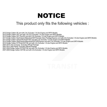 [Avant et Arrière] Ensemble de jambe de suspension avec ressort hélicoïdal pour Jeep Dodge Caliber Patriot Compass K78M-100329