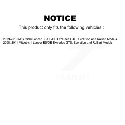 [Avant et Arrière] Ensemble de jambe de suspension avec ressort hélicoïdal pour Mitsubishi Lancer Excludes GTS Evolution Ralliart Models K78M-100340