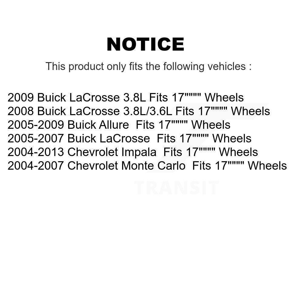[Avant et Arrière] Ensemble de jambe de suspension avec ressort hélicoïdal pour Chevrolet Impala Buick LaCrosse Allure Monte Carlo K78M-100380