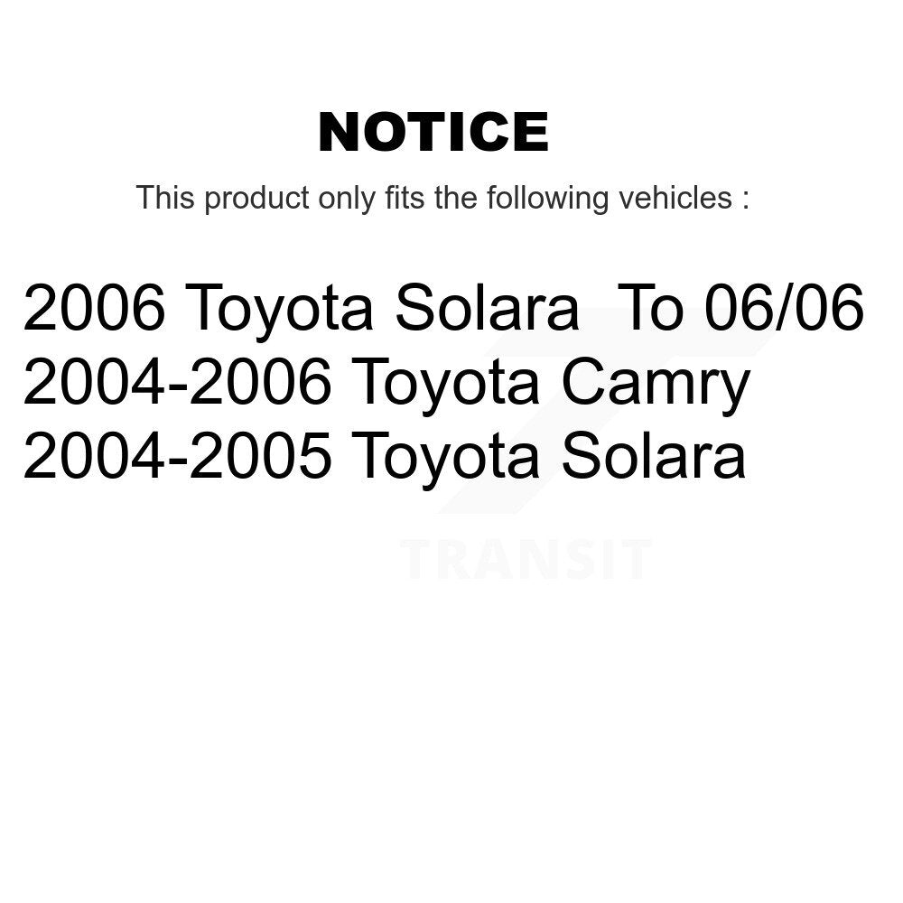 [Avant et Arrière] Ensemble de jambe de suspension avec ressort hélicoïdal pour Toyota Camry Solara K78M-100385