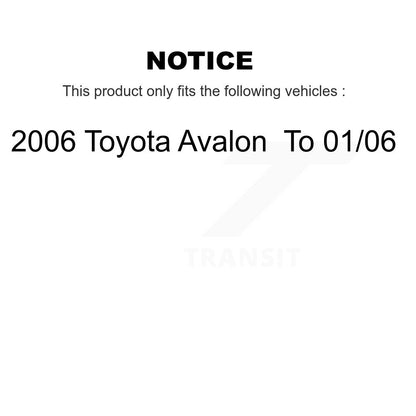 [Avant et Arrière] Ensemble de jambe de suspension avec ressort hélicoïdal pour 2006 Toyota Avalon To 01 06 K78M-100386