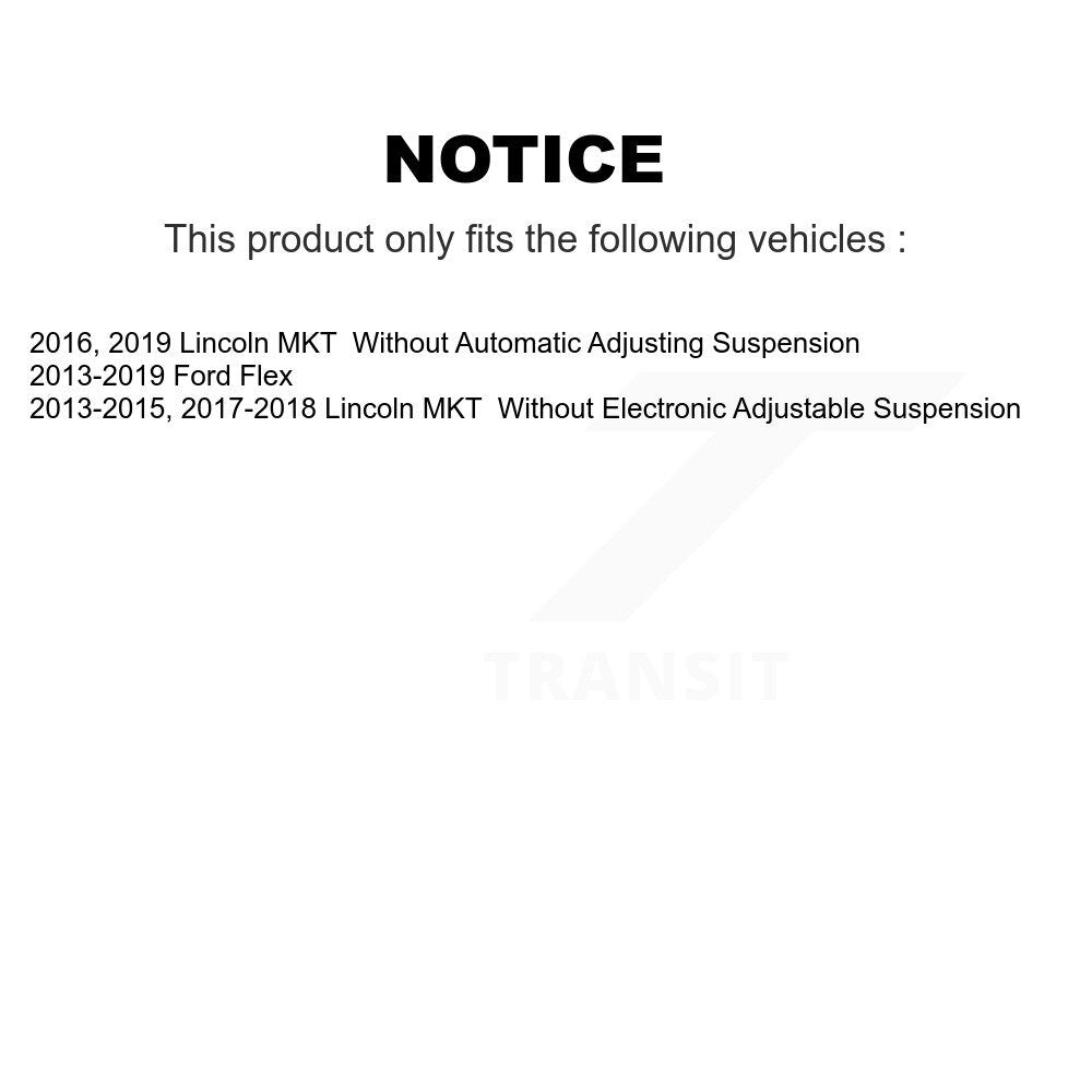[Avant et Arrière] Ensemble de jambe de suspension avec ressort hélicoïdal pour Ford Flex Lincoln MKT K78M-100432