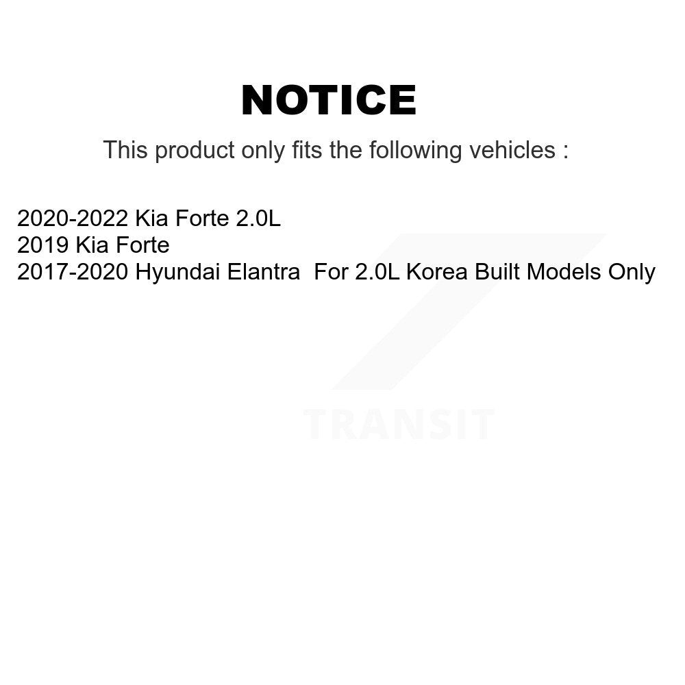 [Avant et Arrière] Ensemble de jambe de suspension avec ressort hélicoïdal pour Hyundai Elantra Kia Forte K78M-100445