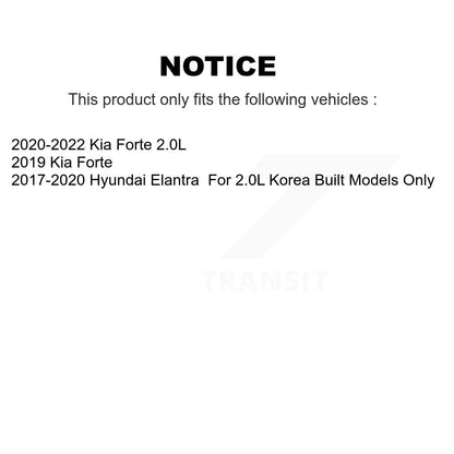 [Avant et Arrière] Ensemble de jambe de suspension avec ressort hélicoïdal pour Hyundai Elantra Kia Forte K78M-100445