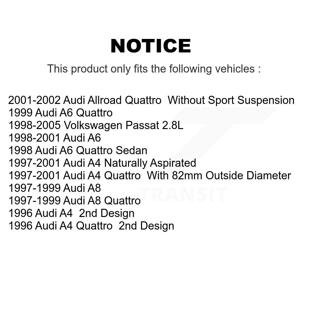 [Avant] Kit de Roulement de roue pour Volkswagen Passat Audi A4 Quattro Allroad A6 K7T-100007