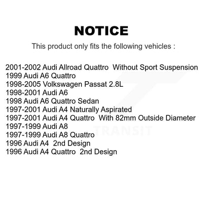 [Avant] Kit de Roulement de roue pour Volkswagen Passat Audi A4 Quattro Allroad A6 K7T-100007