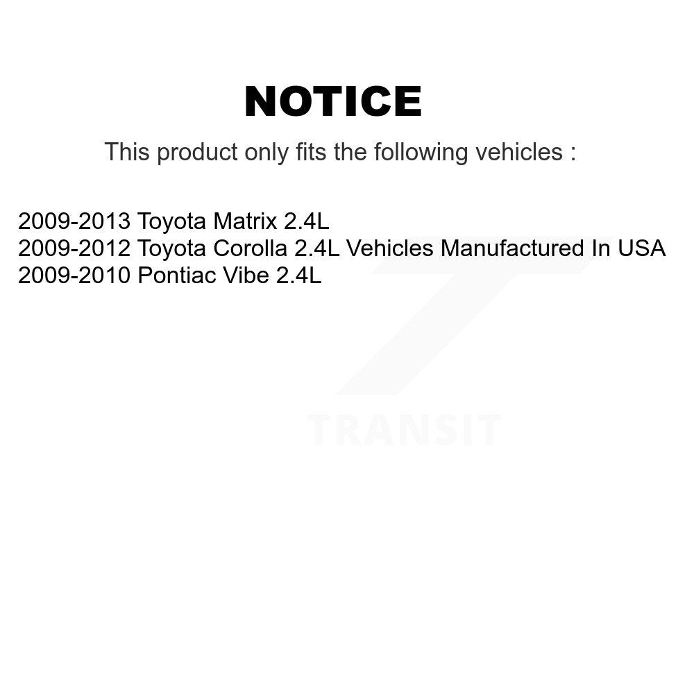 [Avant] Kit de Roulement de roue pour Toyota Matrix Pontiac Vibe 2.4L K7T-100027