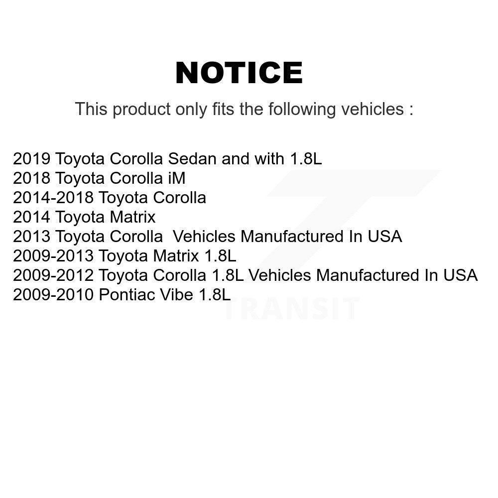 [Avant] Kit de Roulement de roue pour Toyota Corolla Matrix Pontiac Vibe iM K7T-100031