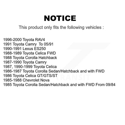 [Avant] Kit de Roulement de roue pour Toyota RAV4 Camry Celica Corolla Chevrolet Nova Lexus ES250 K7T-100069