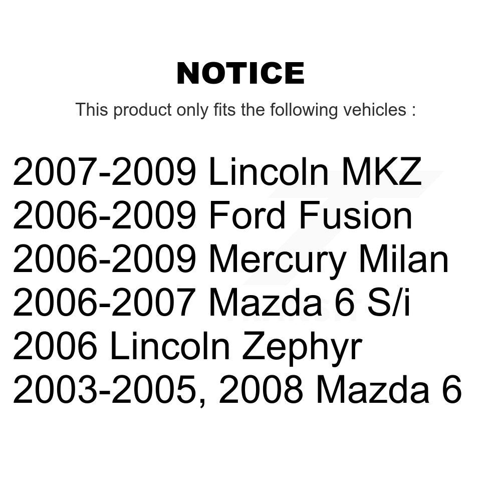 [Avant] Kit de Roulement de roue pour Ford Fusion Mazda 6 Lincoln MKZ Mercury Milan Zephyr K7T-100073