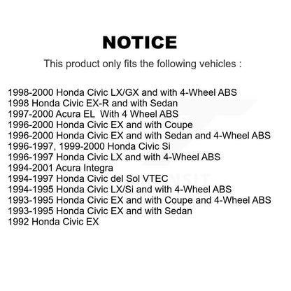 [Avant] Kit de Roulement de roue pour Honda Civic Acura Integra del Sol EL K7T-100080