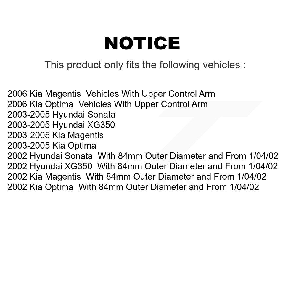 [Avant] Kit de Roulement de roue pour Hyundai Sonata Kia Optima XG350 Magentis K7T-100081