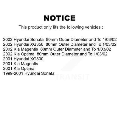 [Avant] Kit de Roulement de roue pour Hyundai Sonata Kia Optima XG350 XG300 Magentis K7T-100115