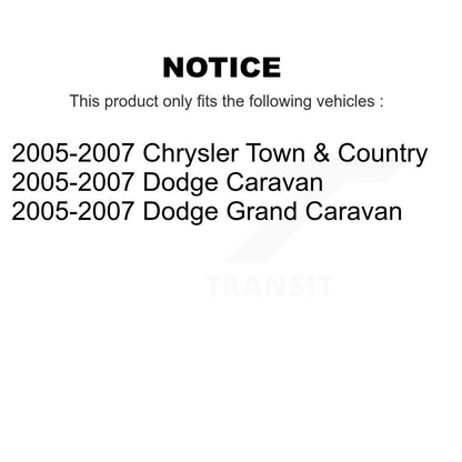 [Avant] Kit d'ensemble roulement de roue et moyeu pour 2005-2007 Dodge Grand Caravan Chrysler Town & Country K7T-100182