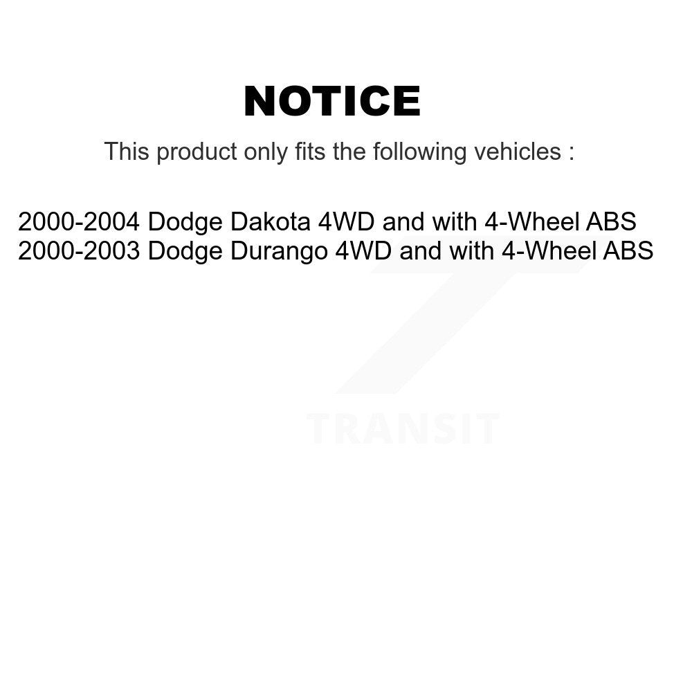 [Avant] Kit d'ensemble roulement de roue et moyeu pour Dodge Dakota Durango 4WD avec 4-Wheel ABS K7T-100317