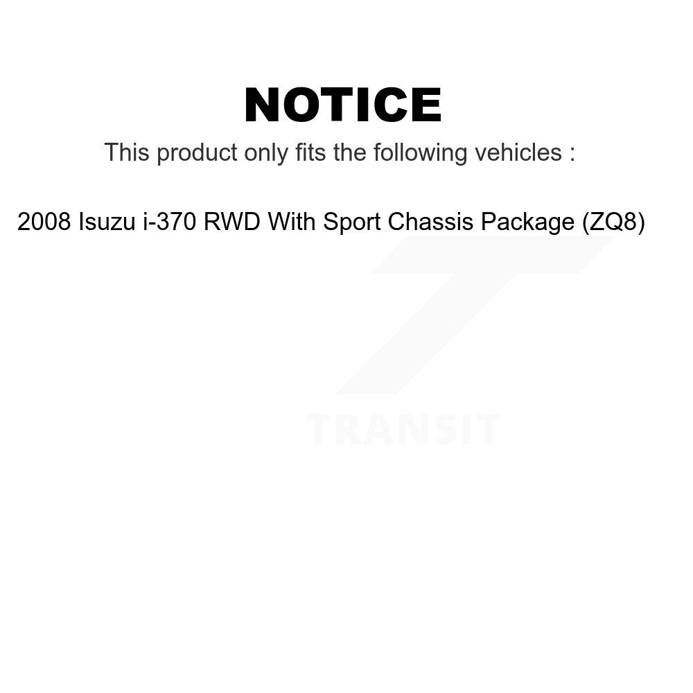 [Avant] Kit d'ensemble roulement de roue et moyeu pour 2008 Isuzu i-370 RWD avec Sport Chassis Package (ZQ8) K7T-100323