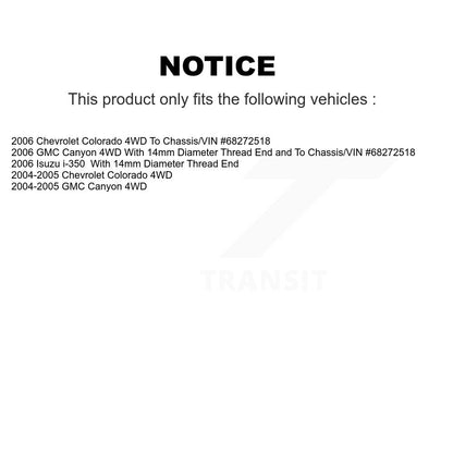 [Avant] Kit d'ensemble roulement de roue et moyeu pour Chevrolet Colorado GMC Canyon Isuzu i-350 K7T-100328