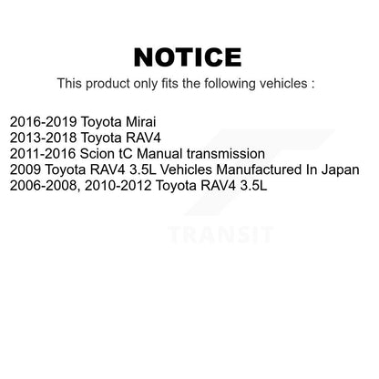 [Avant] Kit d'ensemble roulement de roue et moyeu pour Toyota RAV4 Scion tC Mirai K7T-100366