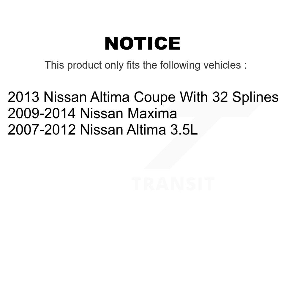 [Avant] Kit d'ensemble roulement de roue et moyeu pour Nissan Altima Maxima K7T-100382