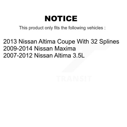 [Avant] Kit d'ensemble roulement de roue et moyeu pour Nissan Altima Maxima K7T-100382