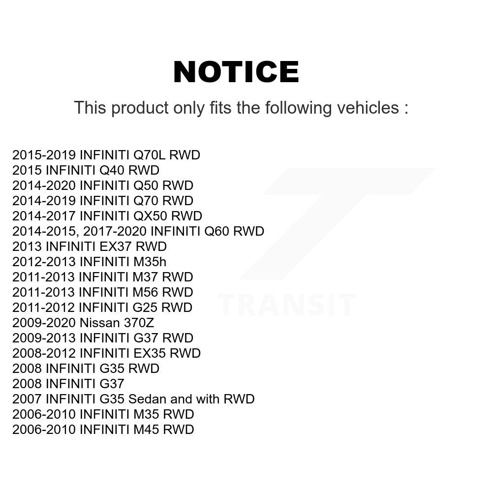 [Avant] Kit d'ensemble roulement de roue et moyeu pour INFINITI G37 Q50 G35 M35 Nissan 370Z QX50 Q60 EX35 M37 G25 Q70 Q70L M45 Q40 M56 EX37 M35h K7T-100398