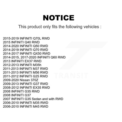 [Avant] Kit d'ensemble roulement de roue et moyeu pour INFINITI G37 Q50 G35 M35 Nissan 370Z QX50 Q60 EX35 M37 G25 Q70 Q70L M45 Q40 M56 EX37 M35h K7T-100398
