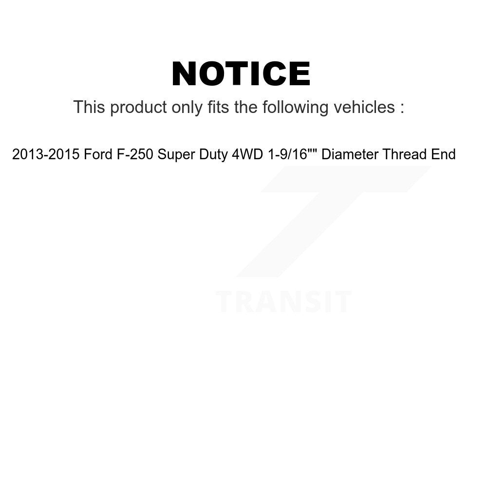 [Avant] Kit d'ensemble roulement de roue et moyeu pour 2013-2015 Ford F-250 Super Duty 4WD 1-9 16" Diameter Thread K7T-100450
