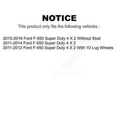 [Avant] Kit d'ensemble roulement de roue et moyeu pour Ford F-450 Super Duty F-550 4 X 2 K7T-100452