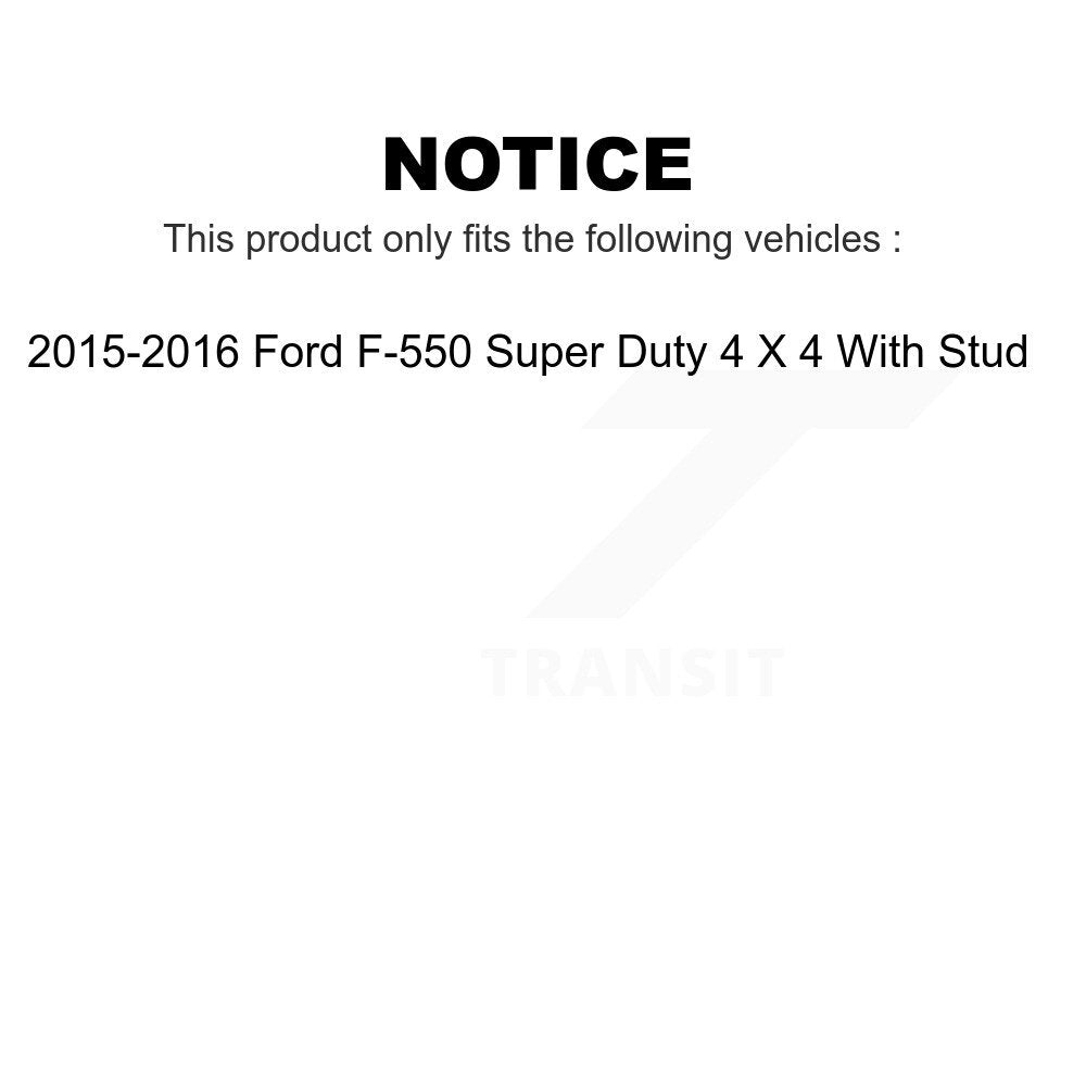[Avant] Kit d'ensemble roulement de roue et moyeu pour 2015-2016 Ford F-550 Super Duty 4 X avec Stud K7T-100453