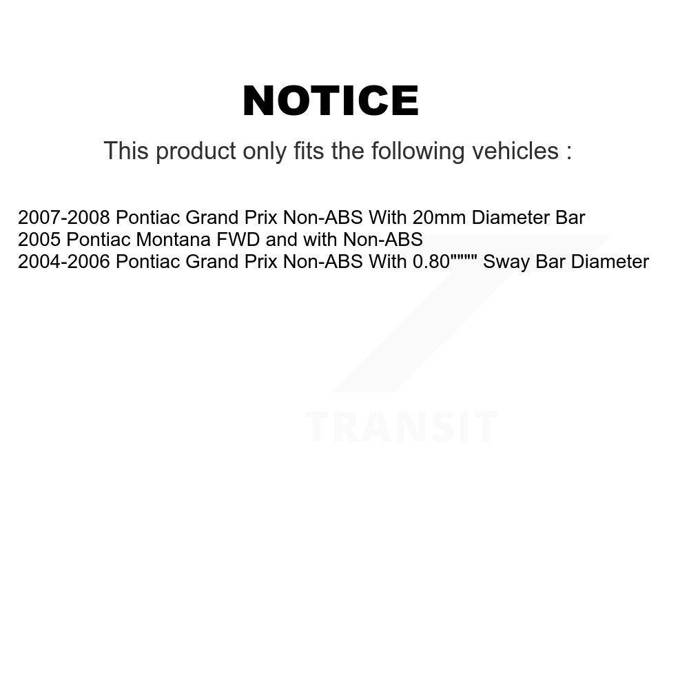 [Avant] Kit d'ensemble roulement de roue et moyeu pour Pontiac Grand Prix Montana K7T-100504