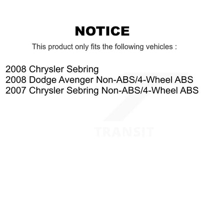 [Avant] Kit d'ensemble roulement de roue et moyeu pour Chrysler Sebring Dodge Avenger K7T-100571