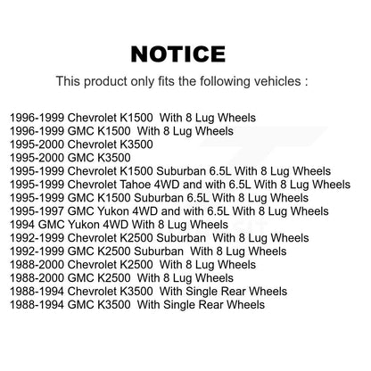 [Avant] Kit d'ensemble roulement de roue et moyeu pour Chevrolet K1500 K2500 GMC K3500 Suburban K7T-100649