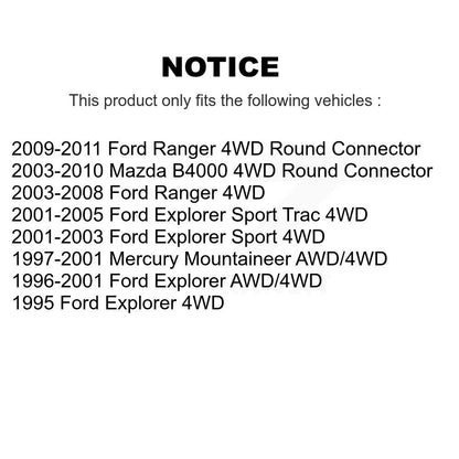 [Avant] Kit d'ensemble roulement de roue et moyeu pour Ford Ranger Explorer Sport Trac Mercury Mountaineer Mazda B4000 K7T-100663