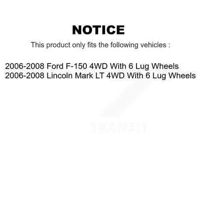 [Avant] Kit d'ensemble roulement de roue et moyeu pour 2006-2008 Ford F-150 Lincoln Mark LT 4WD K7T-100689