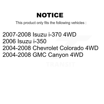 [Avant] Kit d'ensemble roulement de roue et moyeu pour Chevrolet Colorado GMC Canyon Isuzu i-370 i-350 K7T-100755