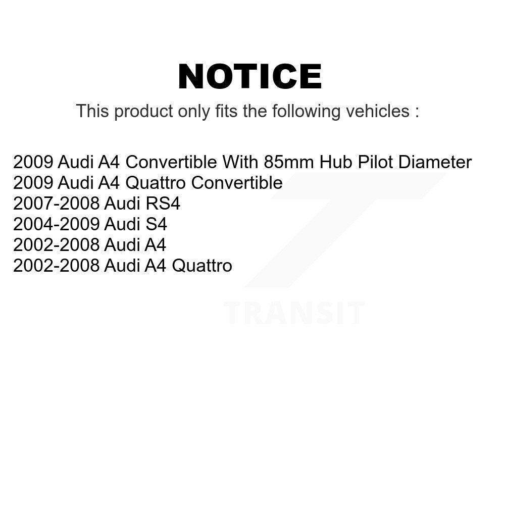 [Avant] Kit d'ensemble roulement de roue et moyeu pour Audi A4 Quattro S4 RS4 K7T-100756