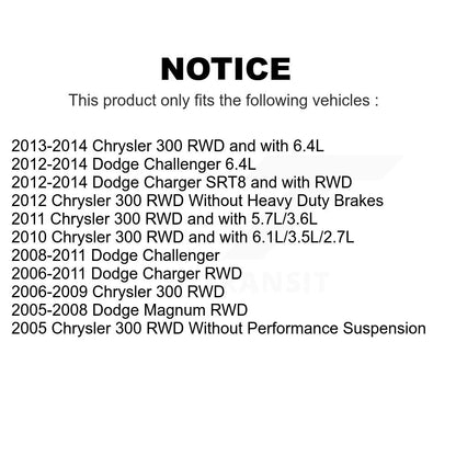 [Avant] Kit d'ensemble roulement de roue et moyeu pour Dodge Chrysler 300 Charger Challenger Magnum K7T-100769