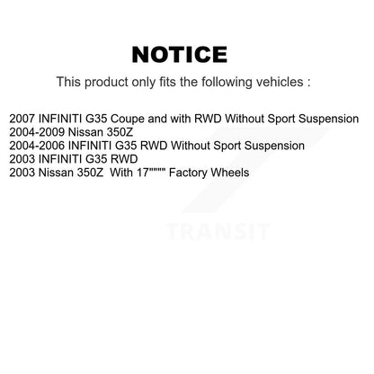 [Avant] Kit d'ensemble roulement de roue et moyeu pour Infiniti G35 Nissan 350Z INFINITI K7T-100774